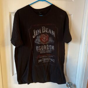 Jim Beam Men’s Size Large T Shirt Black Short Sleeve Crew Neck Tultex